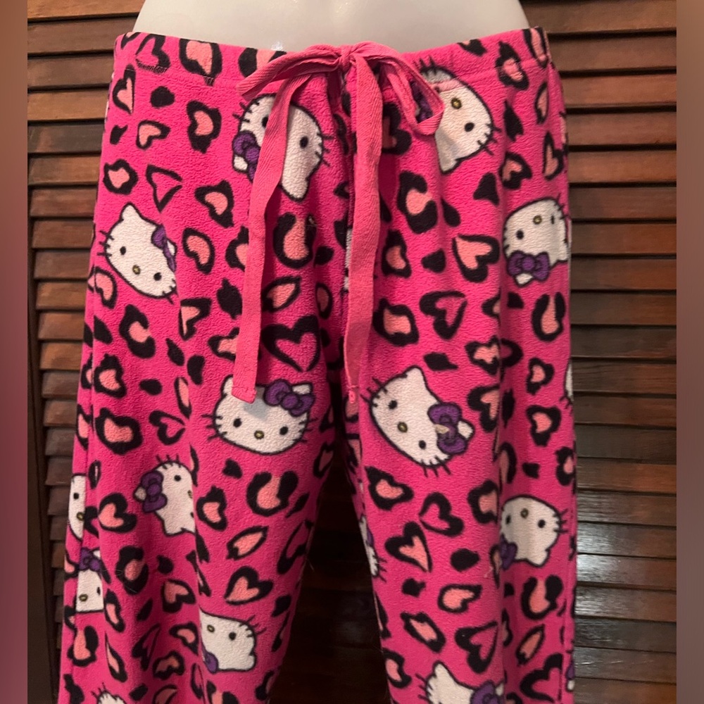 Hello Kitty pink leopard pajama pants